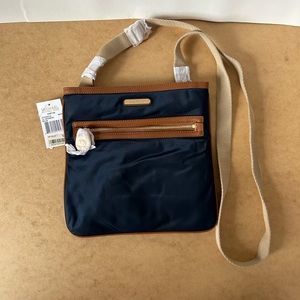 NWT Michael Kors Kempton Nylon Navy Blue